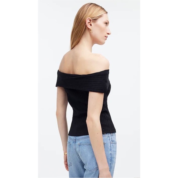 Madewell Ribbed Knit Tube Top - Size L - Black - Strapless & Stretchy - - Picture 2 of 6